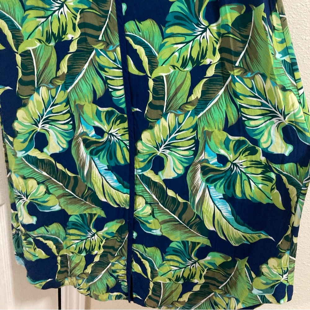 Tommy Bahama Midi Dress Floral Women Blue Green Long Casual M sleeveles - Picture 6 of 16